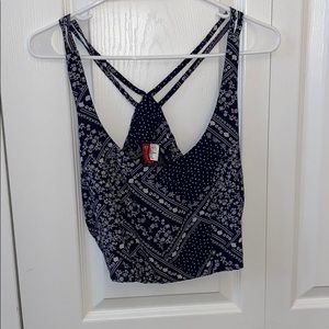 bandana print crop top